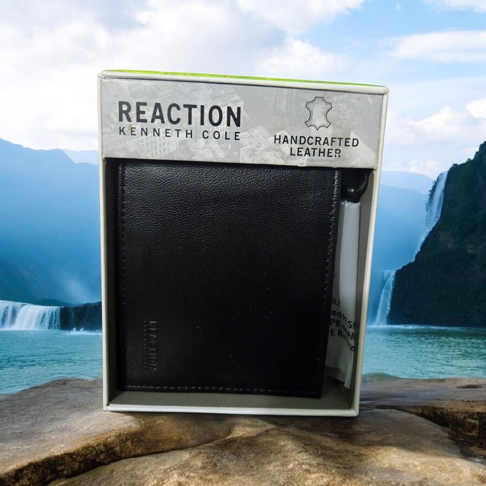 Kenneth Cole Reaction Black Leather Wallet